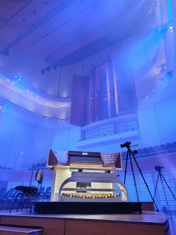 Im KKL vor dem Konzert mit Wolfgang Sieber
